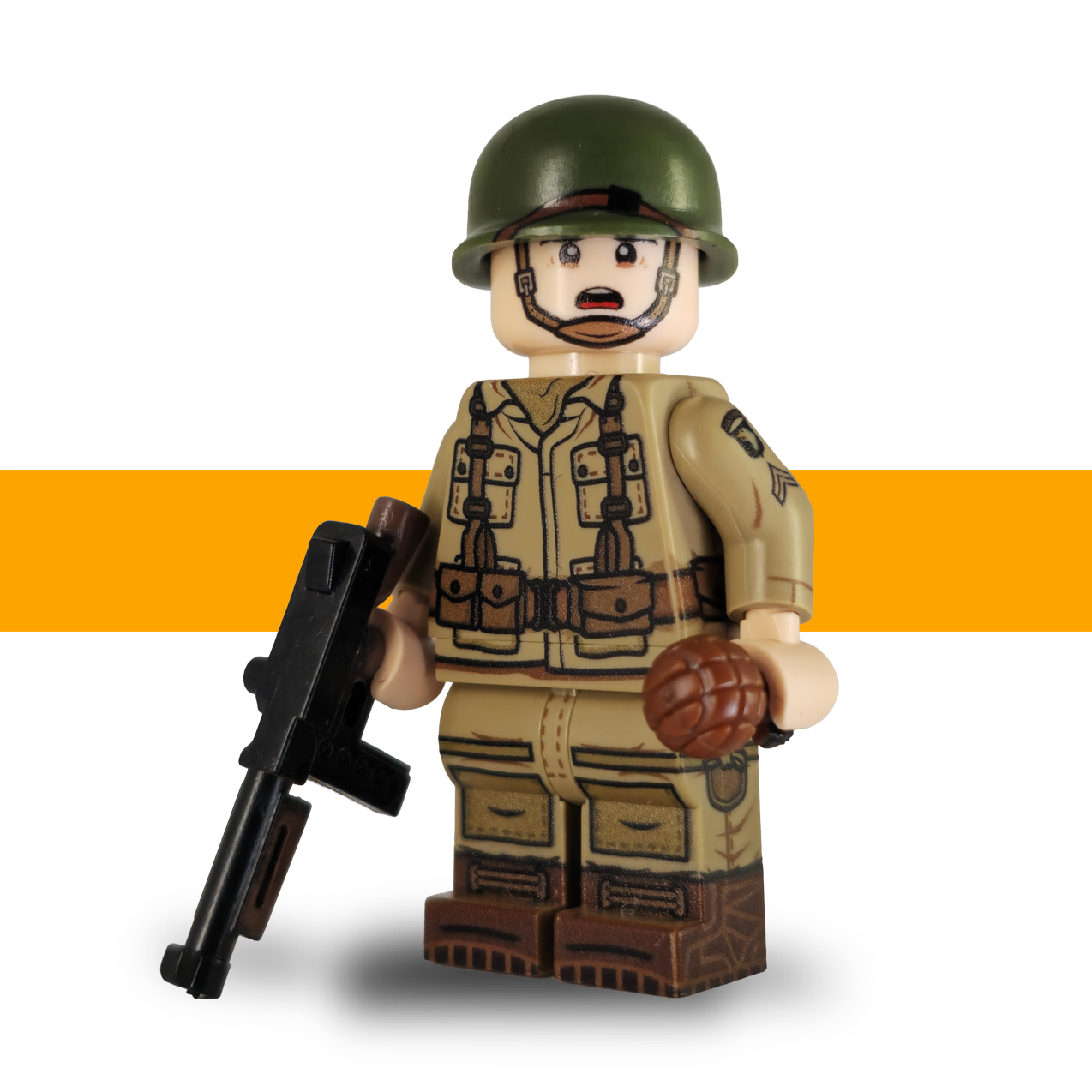 Cpl Toye Easy Company 101st Airborne US WW2 Lego Army Front
