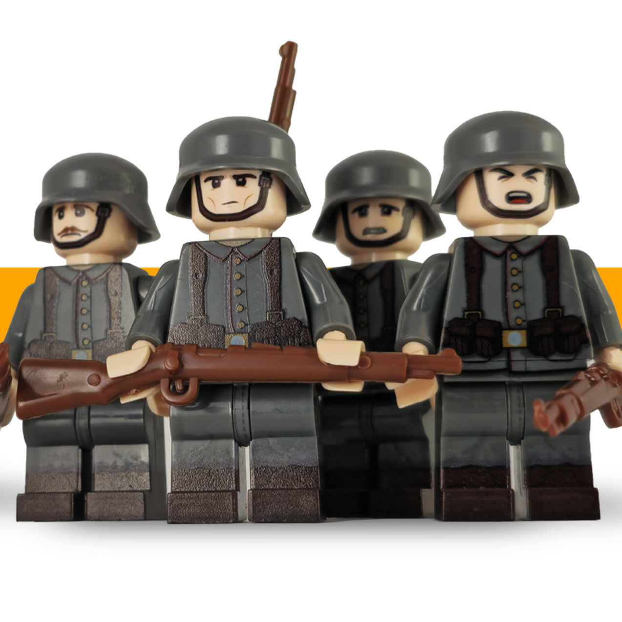 German Squad_ww1_Lego_Army_Scots_Plastic_front