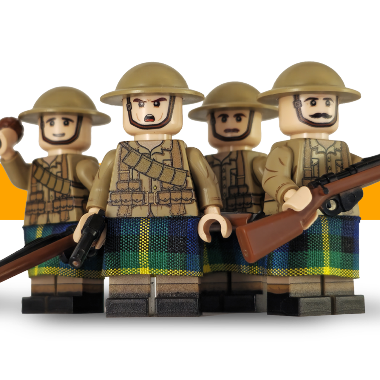 Gordon Highlander VC_squad_ww1_Lego_Army_Scots_Plastic_front