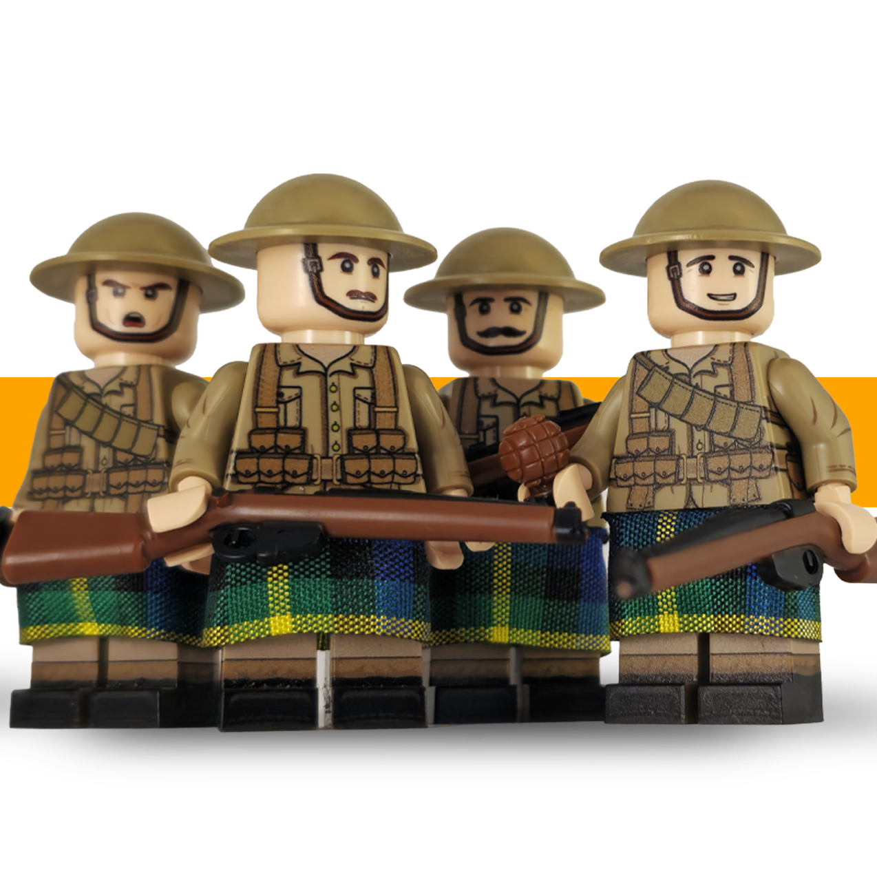 Gordon_Highlander_VC_squad_ww1_Lego_Army_Scots_Plastic_front b