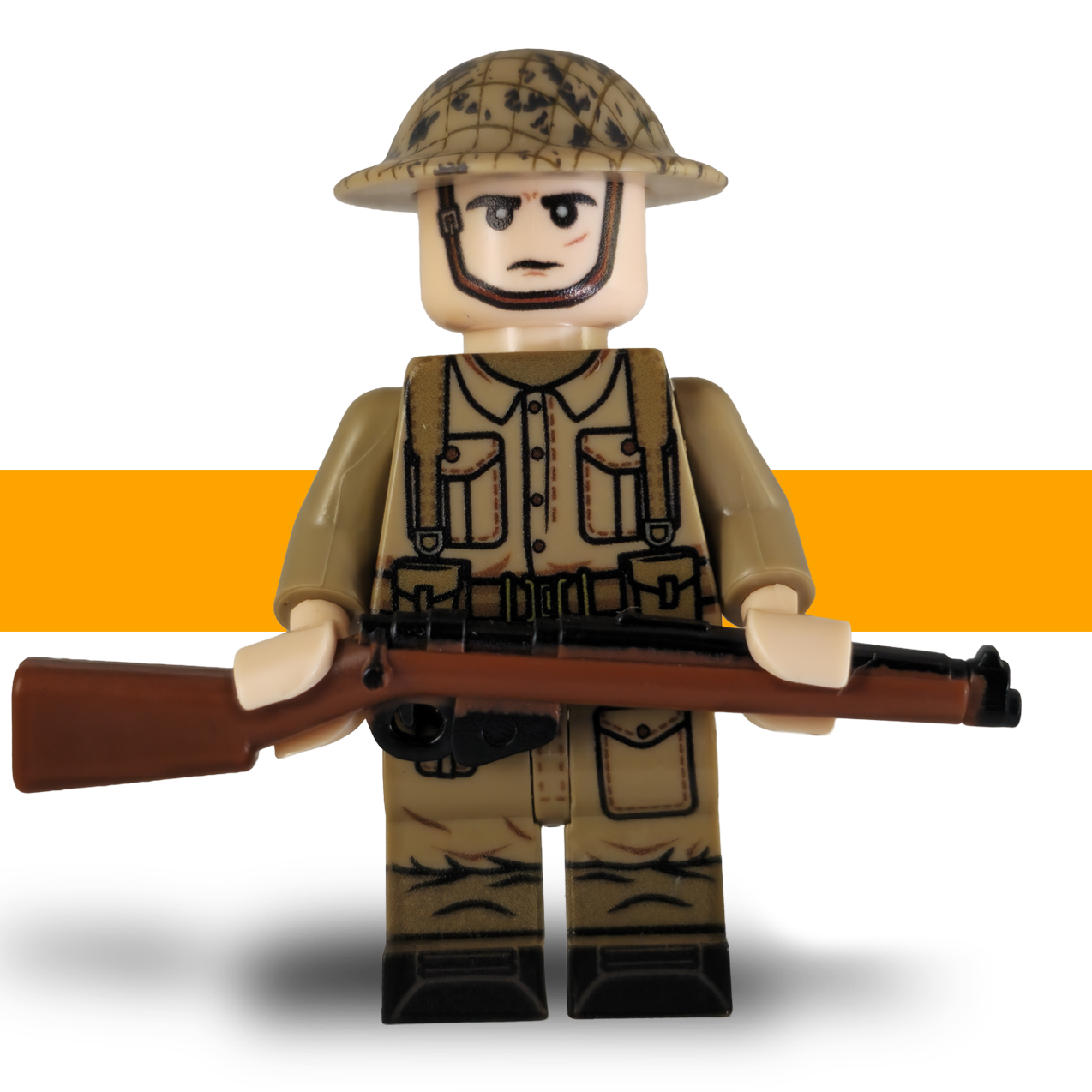 Lee_Enfield_British_WW2_Army_Minifigure_Front_B1