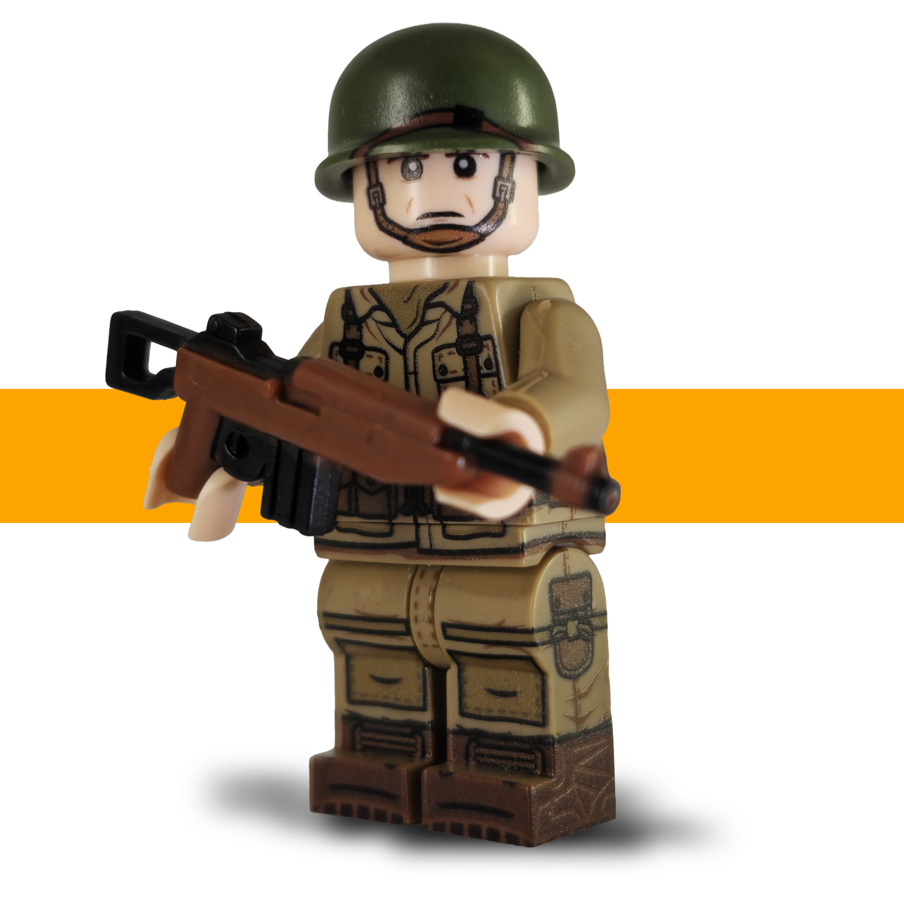M1A1_Carbine_101st_Airborne_WW2_Lego_Army_Minifigure_Front