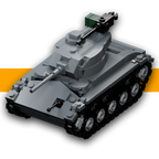 M24 Chaffee digital building instructions cover showing the 354-piece WW2 tank 