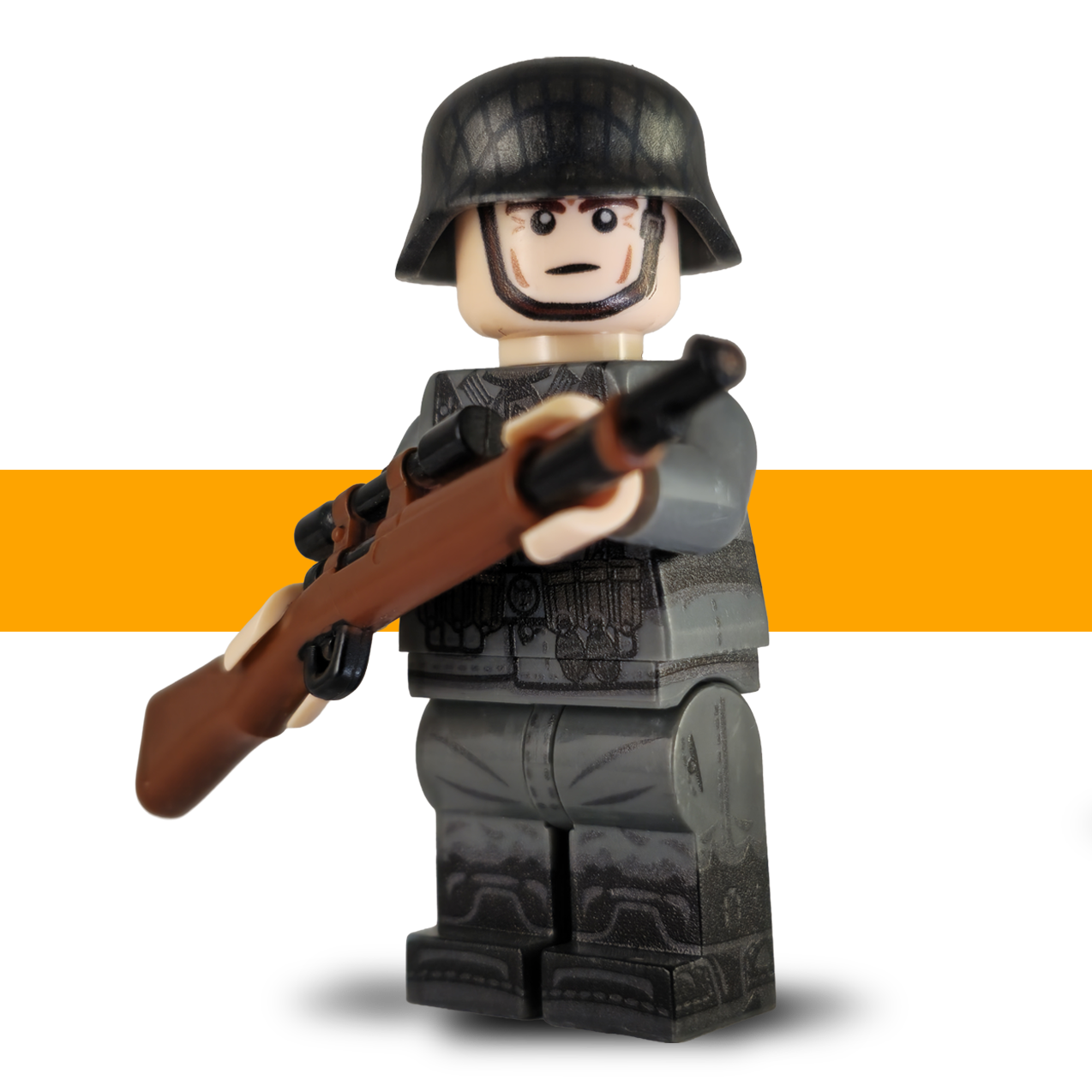 Scoped_Kar_98_German_WW2_Lego_Army_Minifigure_Scots_Plastic_Front