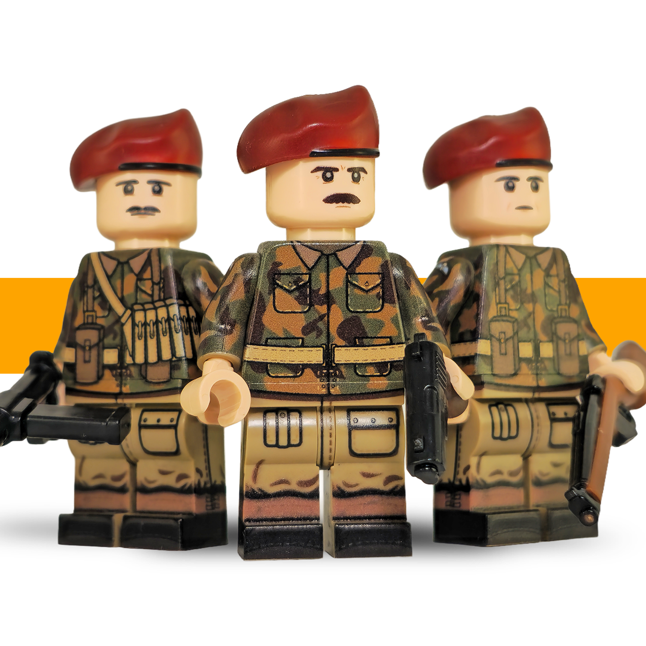Squad_Parachute_Regiment_Minifigure_Lego_Army_Scots_Plastic_Front