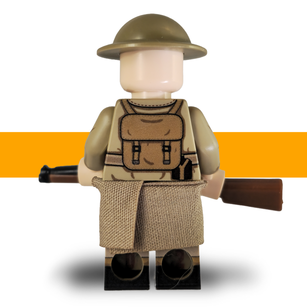 WW1_British_Minifigure_Rifleman_Lego Army Scots Plastic back