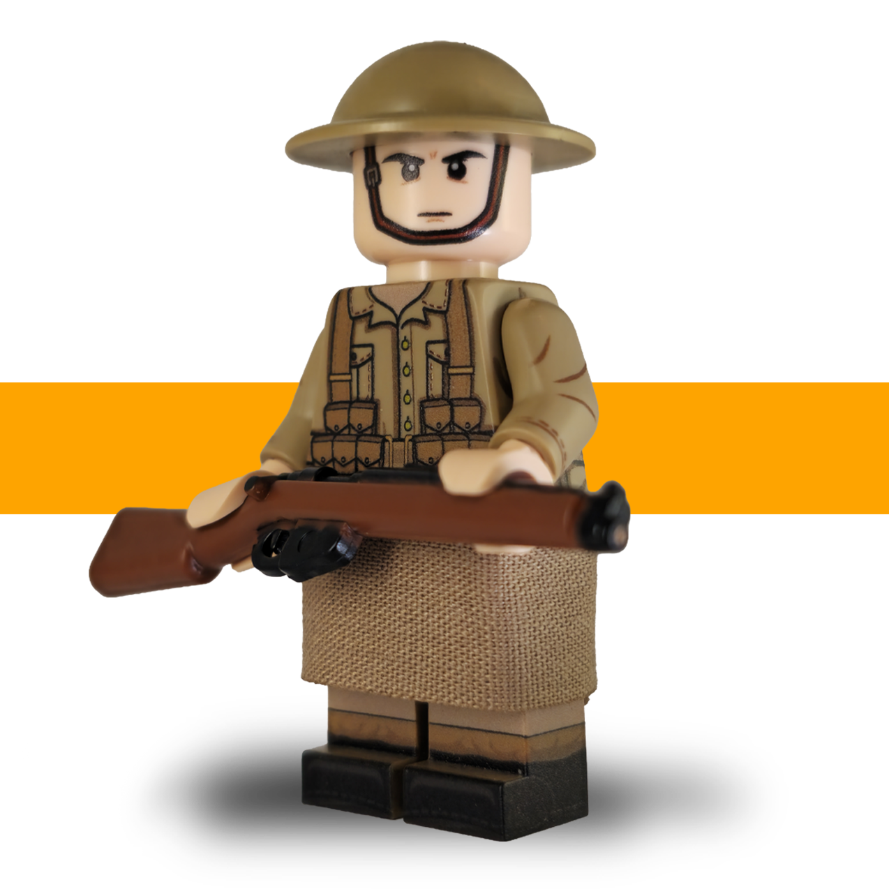 WW1_British_Minifigure_Rifleman_Lego_Army_Scots_Plastic front