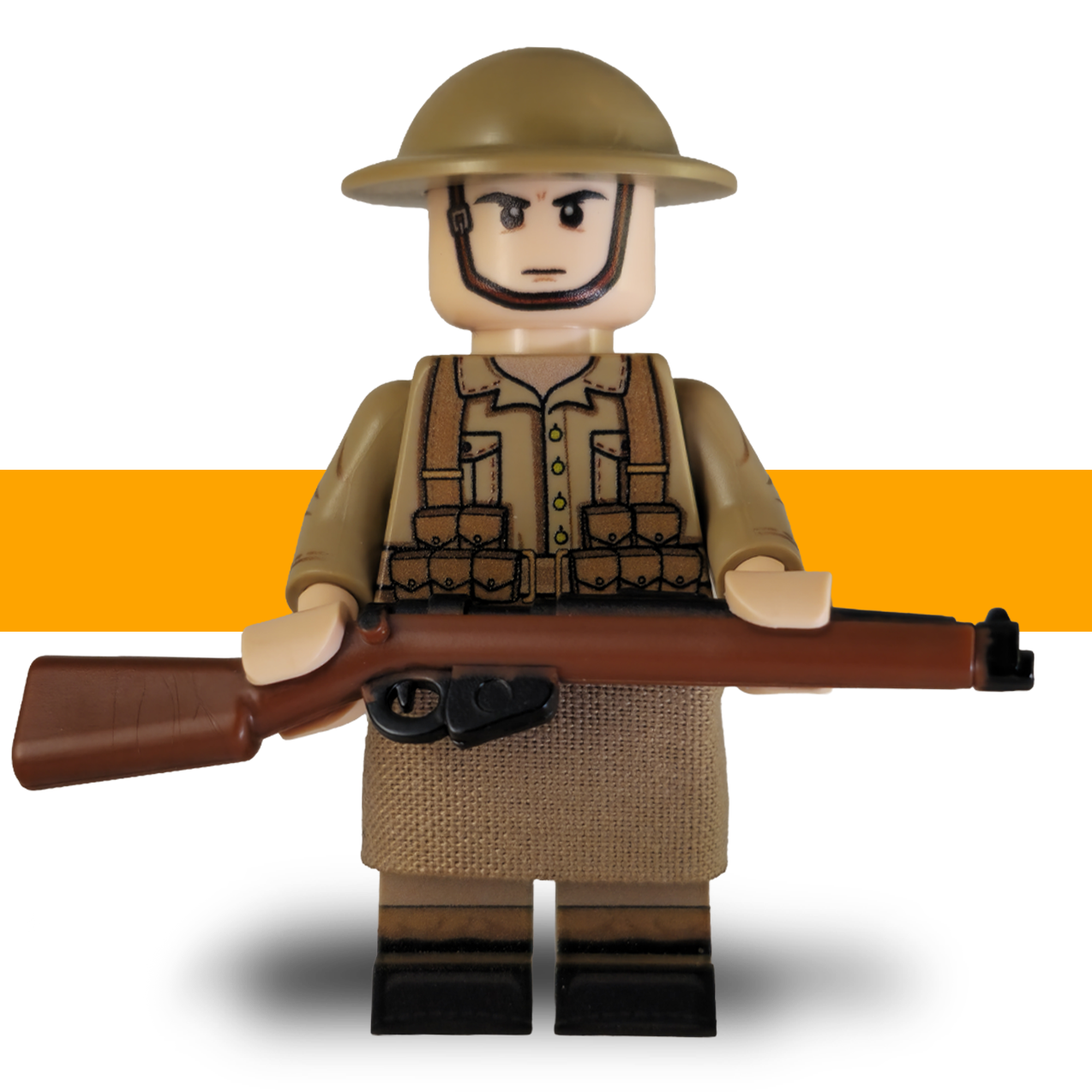 WW1_British_Minifigure_Rifleman_Lego_Army_Scots_Plastic_front b