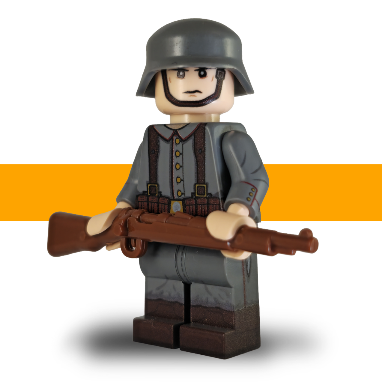 WW1_German_Minifigure_Rifleman_Lego Army Scots Plastic Front 