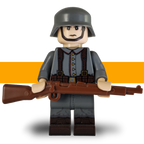 WW1_German_Minifigure_Rifleman_Lego Army Scots Plastic Front  b