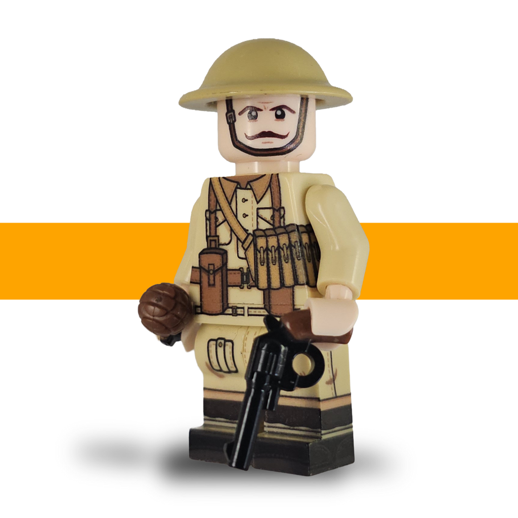 WW2 Desert Rat British Soldier Lego Army Scots Plastic Officer Front