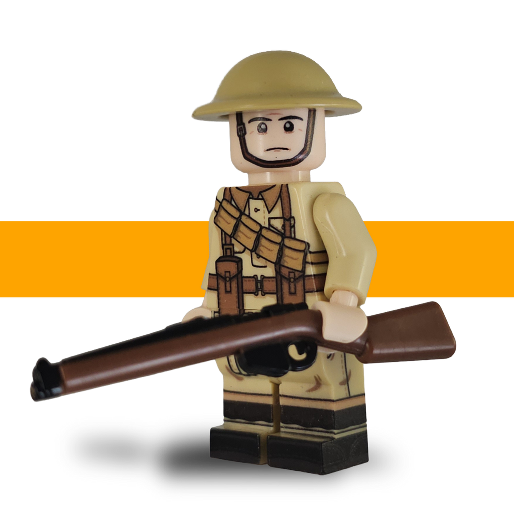 WW2 Desert Rat British Soldier Lego Army Scots Plastic Rifleman Front