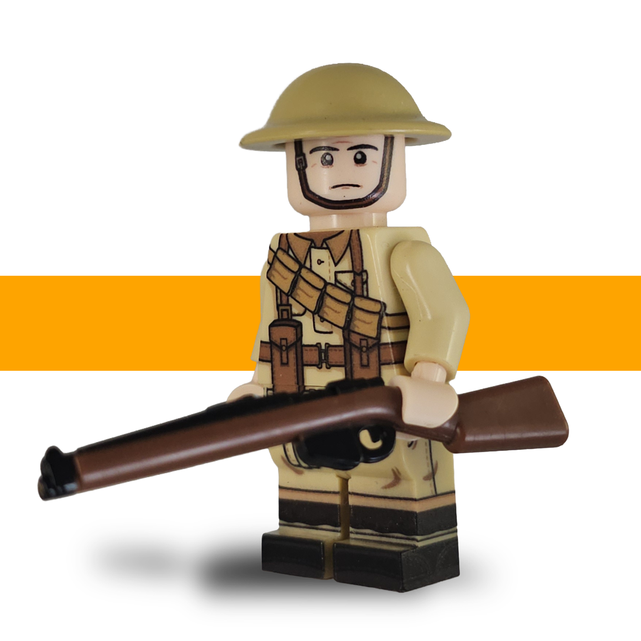 WW2 Desert Rat British Soldier Lego Army Scots Plastic Rifleman Front