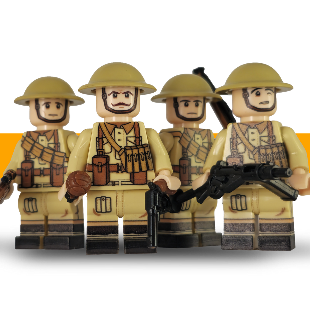 WW2 Desert Rat British Soldier Lego Army Scots Plastic Squad