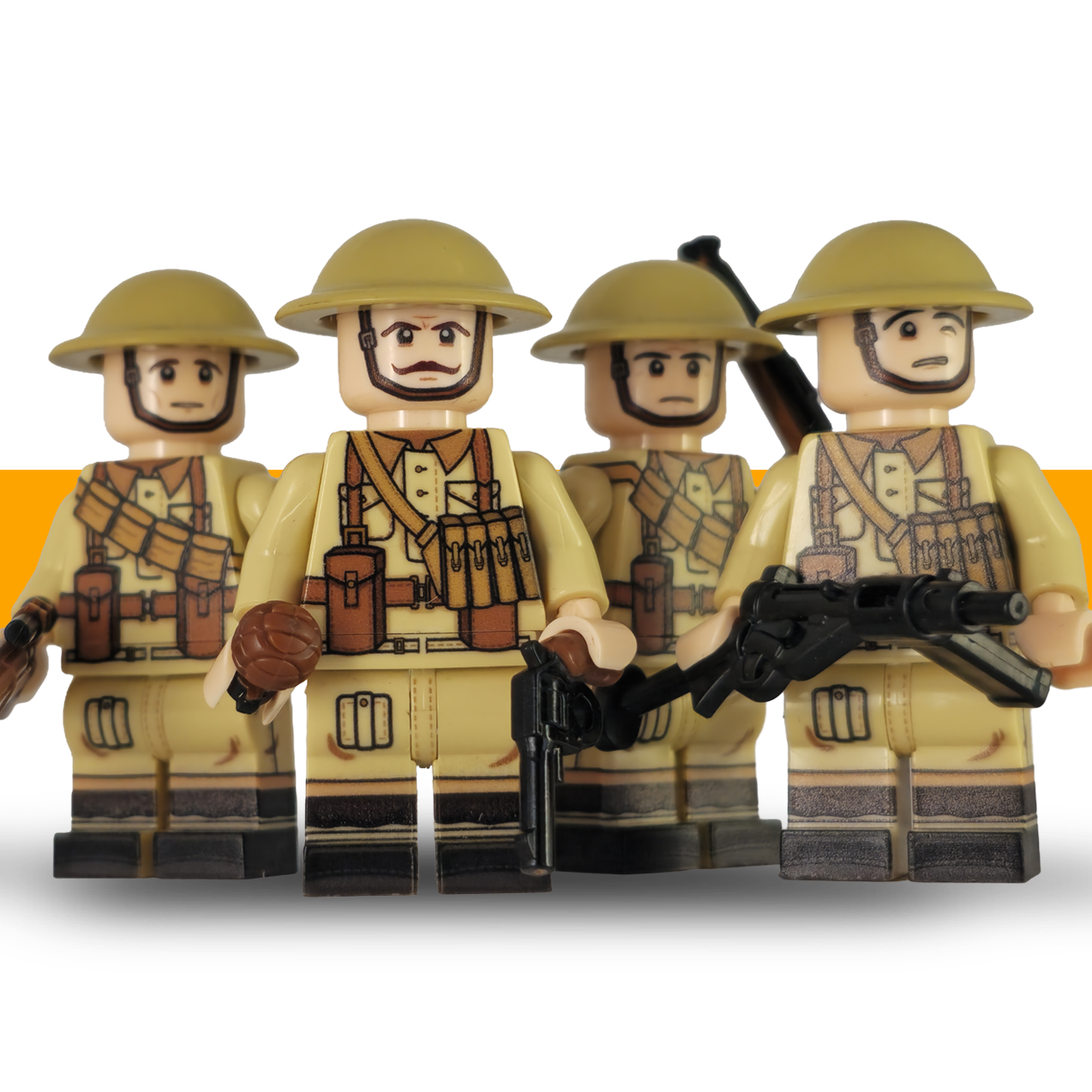 WW2 Desert Rat British Soldier Lego Army Scots Plastic Squad