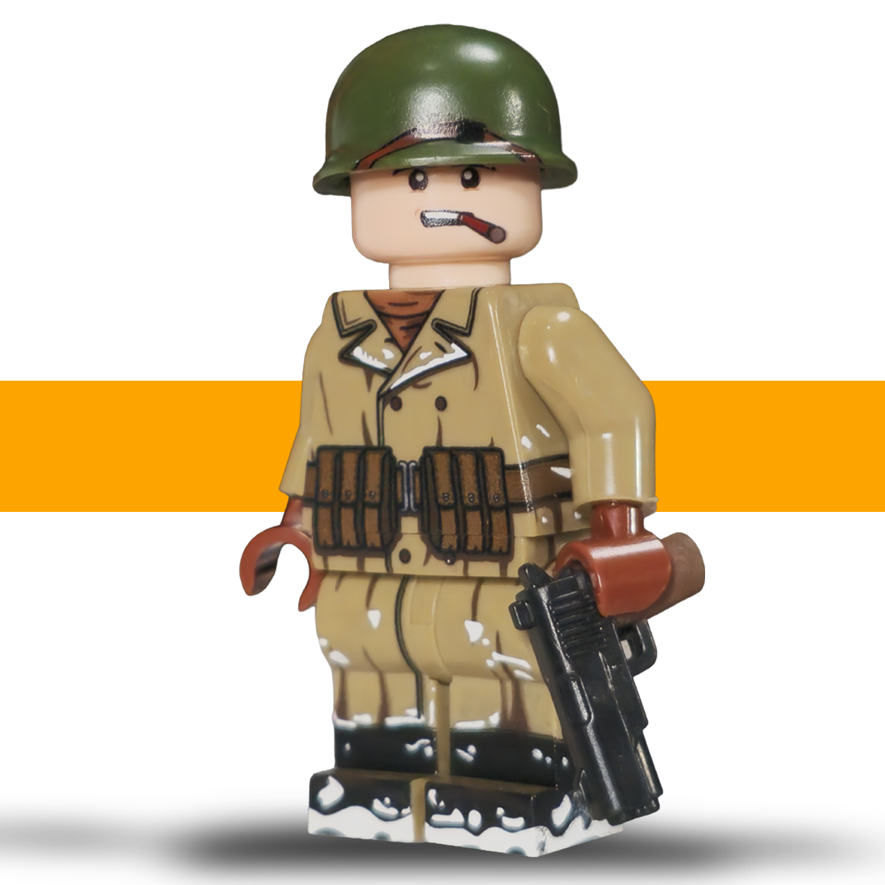 WW2_Lego_Army_Scots_Plastic_Winter_USA_Army_Soldier_Officer