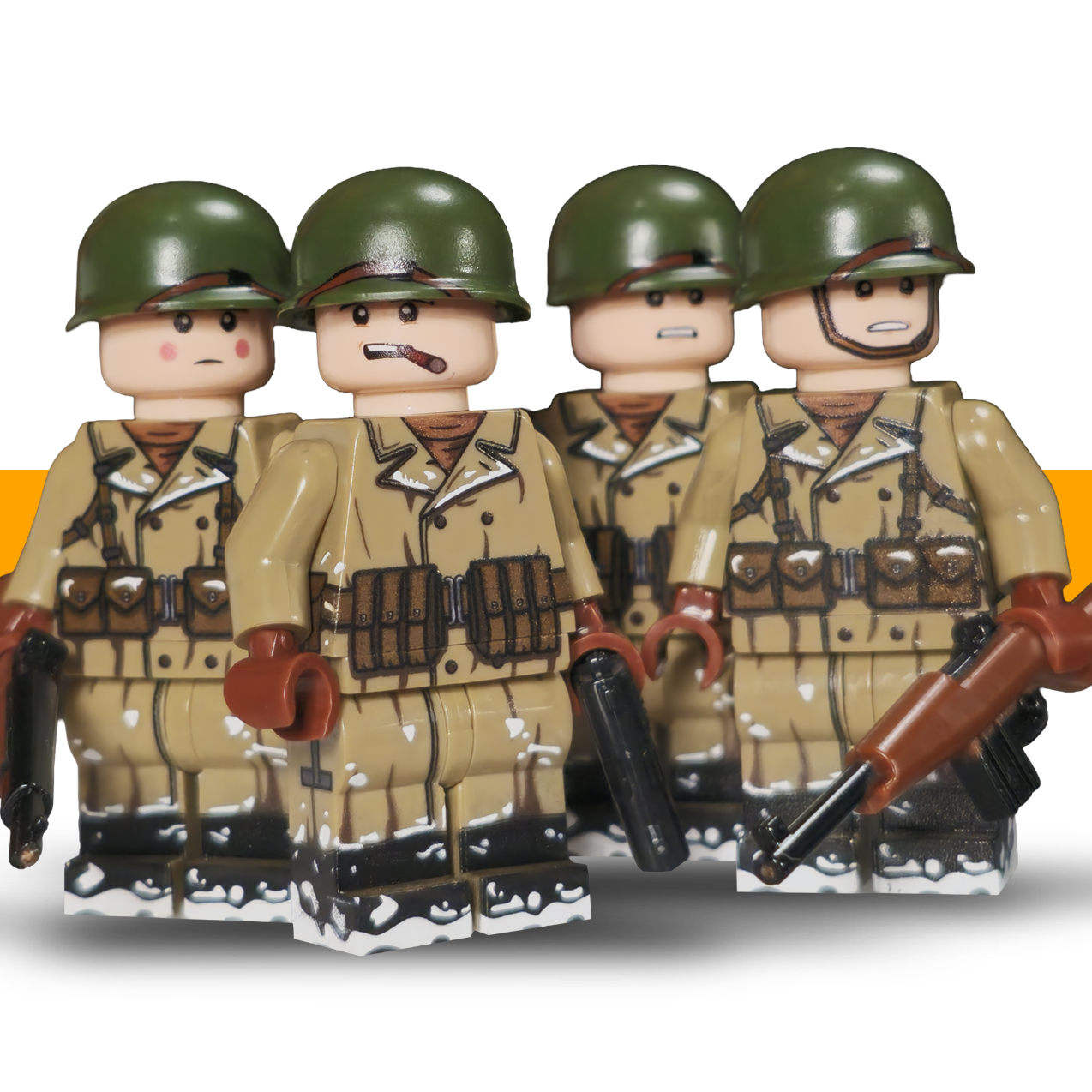 WW2_Lego_Army_Scots_Plastic_Winter_USA_Army_Soldier_Squad