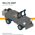 Willys MB Jeep WW2 instruction booklet cover by Scots Plastic