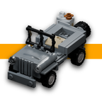 Willys MB Jeep digital building instructions cover showing the 95-piece WW2 jeep