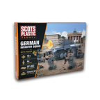 Scots Plastic German Combat Pack box showing a LEGO-compatible Panzer 38(t) tank and four German infantry minifigures