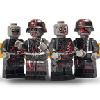 Squad photo: German WW2 zombie minifigure squad of four, Halloween special by Scots Plastic